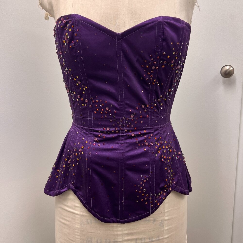 OOAK Custom Trashy Lingerie Swarovski Crystal Lace-up Corset